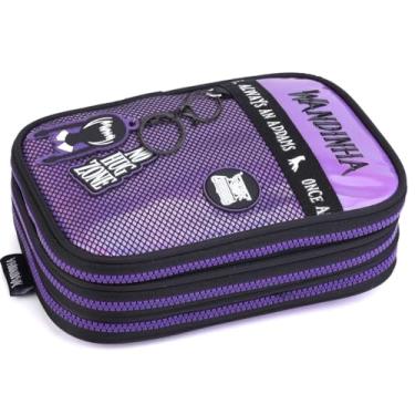 Imagem de Estojo Box Escolar Infantil Holográfico Wandinha LILAS