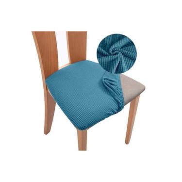 Imagem de Pacote de capas de assento para cadeiras de jantar, conjunto de 8 teci