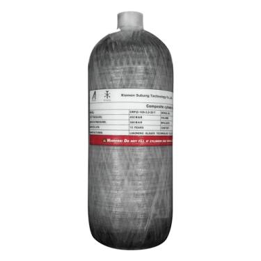 Imagem de Tanque de ar de fibra de carbono, 2L/4500 PSI, aprovado pela CE, para PCP Paintball Comprimido (garrafa vazia)