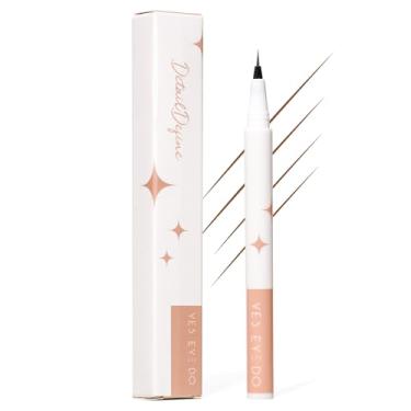 Imagem de Lápis de sobrancelha marrom escuro, lápis de sobrancelha ultrafinos para mulheres, lápis de sobrancelha microblading para mulheres, sem manchas, cabelo como traço, YES.EYE DO de longa duração 24H