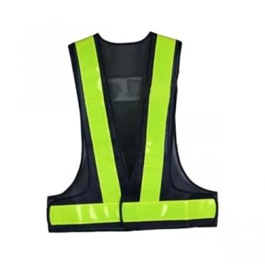 Imagem de harayaa Colete refletivo de segurança de alta visibilidade, colete refletivo de corrida com bolso para ciclismo feminino masculino trabalho de trânsito, preto