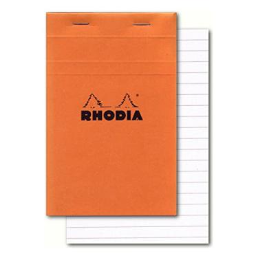 Imagem de Rhodia Bloco grampeado de cabeça, Nº 14 A6+ forrado - Laranja, 14600 cm x 16 cm