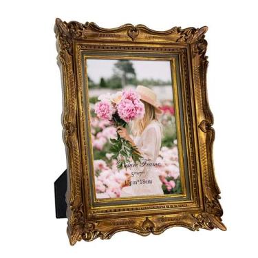 Imagem de Porta-retratos PHAREGE Vintage Bronze 19,6 x 24,5 cm para 5 x 7 polega