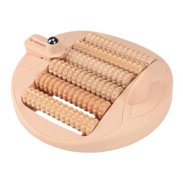 Imagem de FashionCha Massageadores de pés de madeira, ornamento de rolo durante assistir TV, no escritório, estável em casa, escritório, acessórios para atividades ao ar, Marrom Claro