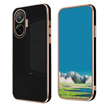 Imagem de Anlalish Compatível com Xiaomi Poco F7 capa de silicone à prova de choque, para Xiaomi Poco F7 capa de telefone fina capa de proteção fofa (preto)