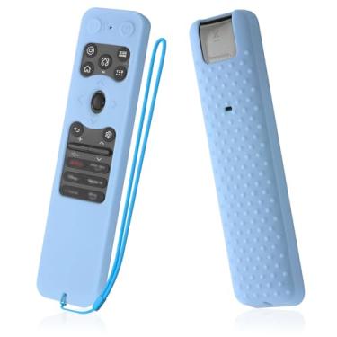 Imagem de AKSHFETH Capa de silicone para controle remoto LG MR25GA compatível com LG OLED Smart TV 2025 C5 B5 G5 M5 Series Capa protetora para controle remoto (azul brilhante)