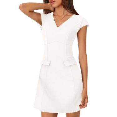 Imagem de Vestido feminino MEROKEETY, decote em V, escritório, casual, casual, m