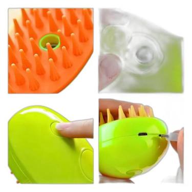 Imagem de Escova Autolimpante 3 Em 1 Para Pets A Vapor Com Spray - Imports