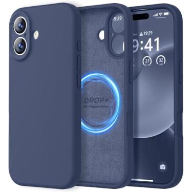 Imagem de LOVE 3000 Capa projetada para iPhone 17, silicone premium [compatível com Magsafe] [forro de microfibra macio antiarranhões] capa protetora à prova de choque para homens e mulheres de 6,3 polegadas