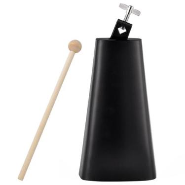 Imagem de Cowbell Eastrock Metal Steel de 9 polegadas com bastão para conjunto d