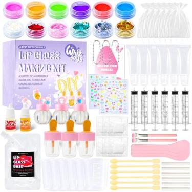 Imagem de Kit de fabricação de brilho labial WhizToys DIY 74 unidades roxo para 