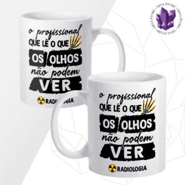 Imagem de Caneca de Cerâmica Mina Profissões Radiologia - Mina Store, Branca 3