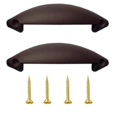 Imagem de Puxador para cama Box Baú Portas Armários Gaveta 2 Unidades, 4 Parafus