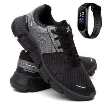 Imagem de Tênis Masculino Esporte Super Leve Para Caminhada Corrida e Treino e Relógio-Masculino