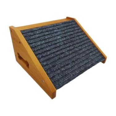 Imagem de Baoblaze Rampa para cães e gatos, rampa de madeira com ângulo baixo, escada portátil para gatos, antiderrapante, leve, para animais de estimação, para sofá,