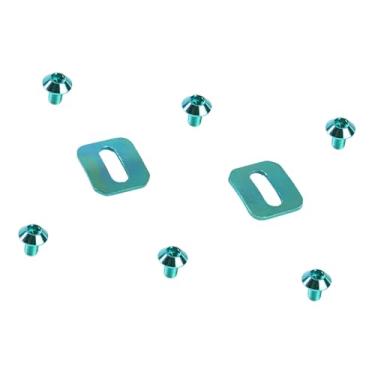 Imagem de Colaxi 2x Bicicleta Autobloqueante Pedal Juntas Arruelas Reparo Reposição Antiderrapante com Parafusos Pedal de Bicicleta Grampo Acessórios para Interior e, Verde