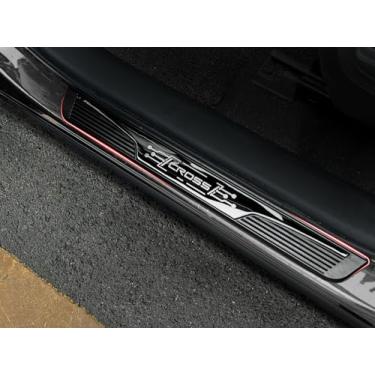 Imagem de GZBFTDH Acessórios protetores de placas de acabamento de soleira de porta para Toyota Corolla Cross conjunto de 4 peças 2022 2023 2024 2025