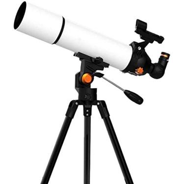 Imagem de Telescópio adulto 500 x 80 mm com tripé e mochila, telescópio portátil para iniciantes e iniciantes, mira de viagem com ocular de 10 mm, 23 mm e espelho ereto de 90 graus