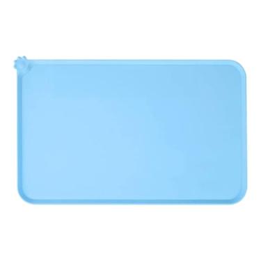 Imagem de Tapa de comida de gato de cachorro, tapete de alimentos,Lábios altos tapete de alimentação à prova d'água | 18.9x11.8inChes Padra de silicone à prova d'água para bebedores bagunçados para evitar derr