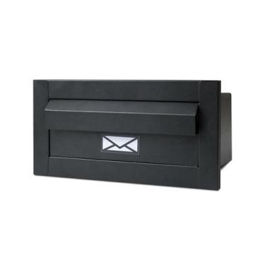 Imagem de Caixinha De Correio Inox Moderna ALL BLACK 29cm - JVN COMERCIAL
