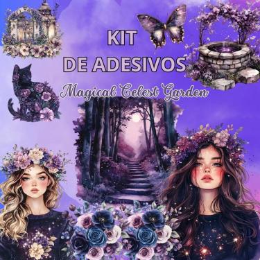 Imagem de Kit 4 Adesivos Scrapbook Biblia Journal Magical Celest 