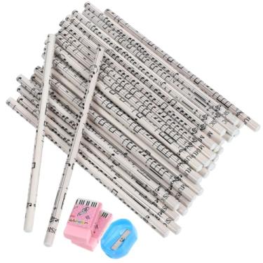 Imagem de Gadpiparty 36 lápis de notas musicais, lápis engraçados, material de escritório, lápis a granel para estudantes, lápis de Natal e borrachas, materiais escolares, lápis de papelaria de escritório para
