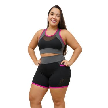 Imagem de Conjunto Feminino Academia Roupa De Ginastica Plus Size veste 48-Feminino