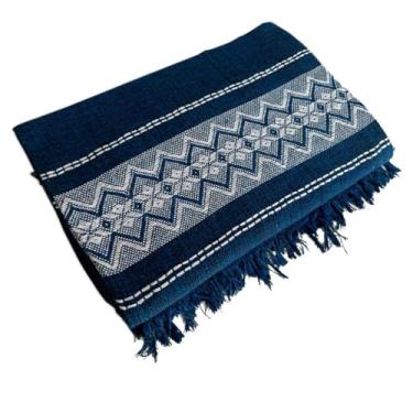 Imagem de Manta Para Sofa Capa De Sofa Gigante Luxo 240 M X 180 M Premium- Proteção Contra Pets, Crianças e Manchas - Para Sofás de 3 Lugares(AZUL ROYAL DETALHE)