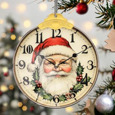 Imagem de Enfeites de Natal para pendurar em cristal de Papai Noel, enfeites de árvore de Natal feitos à mão, decoração de carro e casa - presentes de Natal, decoração de artesanato em acrílico, ideias de troca