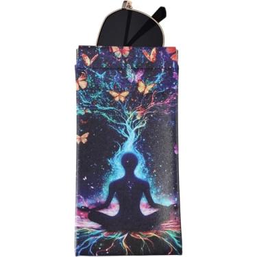 Imagem de Estojo retangular de couro PU para óculos de sol 180 x 85 mm bolsa protetora para óculos de sol bolsa fofa bolsa de óculos elegante solução de armazenamento para proteção e viagens