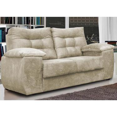 Imagem de Sofá Luxemburgo 2 Lugares 1,52m Tecido Suede Bege