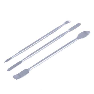 Imagem de Jogo de Espátulas Profissional 3 Peças de Aço inoxidável - Exbom