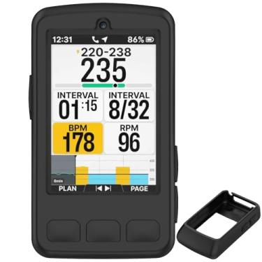Imagem de Lettou Capa de silicone compatível com Wahoo ELEMNT ROAM V3 preta