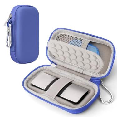 Imagem de Linpr Capa para monitor de frequência cardíaca compatível com KardiaMobile 6L e 1L, capa rígida de viagem para dispositivos de monitoramento de eletrocardiograma AliveCor, inclui caixa de comprimidos