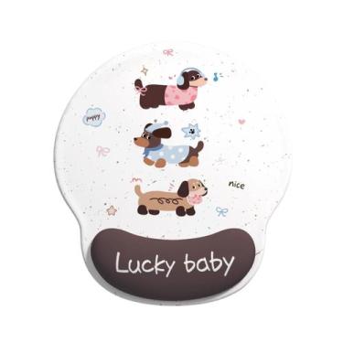 Imagem de Mouse pad de suporte de pulso Cute Dachshund Puppy Design - yiweisai
