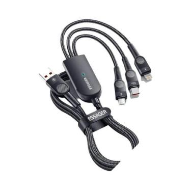 Imagem de Cabo USB C 3 Em 1 De Carregamento Rápido 66W Para iPhone 14 13 Samsung