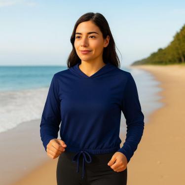 Imagem de Blusa Feminina UV 50+ com Capuz Proteção Solar-Feminino