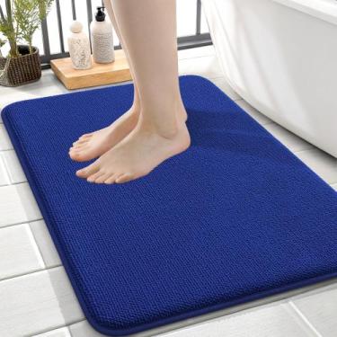 Imagem de Tapete de banho Memory Foam OLANLY Thick 60x40cm azul royal