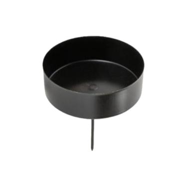 Imagem de Castiçais de metal cônicos com ponta, castiçal de ferro resistente, suporte de vela de guirlanda para arranjos florais (preto)