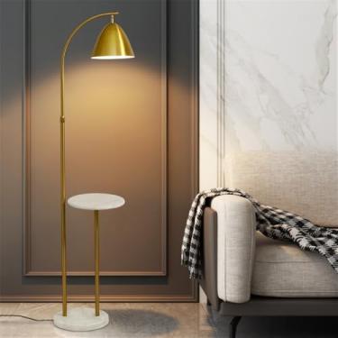 Imagem de Luminária de chão contemporânea de luxo, com design moderno e artístico, ideal para sala de estar, quarto, escritório, casa de campo, hotel ou residências. Possui LED, design retrô e criativ