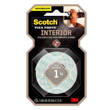 Imagem de Fita Dupla Face 3M Scotch Fixa Forte Banheiro 24 Mm X 1,5 M Branco, Br