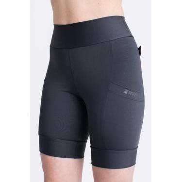 Imagem de Bermuda de Compressão para Corrida HUPI Run Feminina Longa, Preto, M