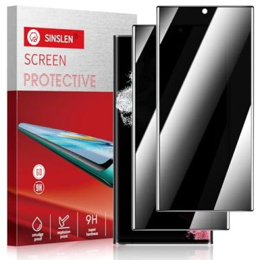 Imagem de 【Pacote com 2】Protetor de tela de privacidade para Samsung Galaxy S22 Ultra Vidro Temperado Anti-espião Película de Dureza 9H para Samsung Galaxy S22 Ultra 6,8 polegadas, Borda Curva 3D Fácil