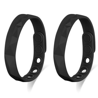 Imagem de Metzm Pulseira de silicone ajustável para homens, mulheres, à prova d'água, pulseiras de silicone para eventos, surfista náutico, esportes, pulseiras de borracha para pulseiras, joias e presentes, One