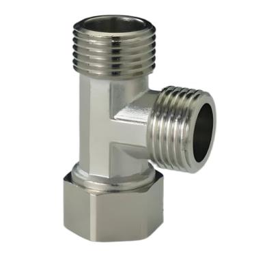 Imagem de Adaptador de tubo de 1,27 cm macho-fêmea T tipo T – Divisor de 3 vias para máquinas de gelo de geladeira, máquinas de lavar louça, mangueiras de chuveiro, torneiras, lavadoras de vidro, tanques de