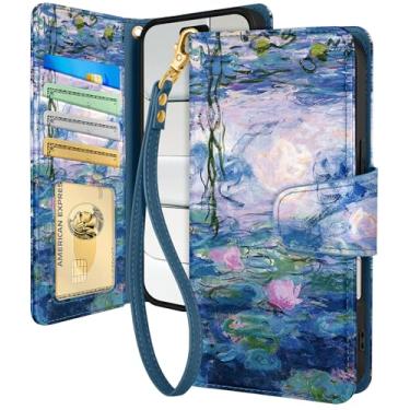 Imagem de Toycamp Capa carteira para iPhone 17 Air com alça de pulso - Capa de telefone flip de couro com bloqueio RFID 4 porta-cartões para Apple para iPhone 17 Air Funda fofa estética para mulheres senhoras