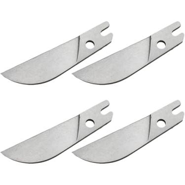 Imagem de TAODAN 4 peças de lâmina de corte chanfrada de aço carbono SK5 prata de 9 cm de comprimento, adequada para cortar tubos de PVC, acabamentos de madeira, fiação elétrica