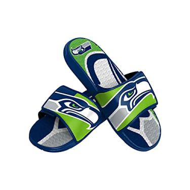 Imagem de FOCO Chinelo masculino com logotipo do time NFL Sport Shower Foam Slide
