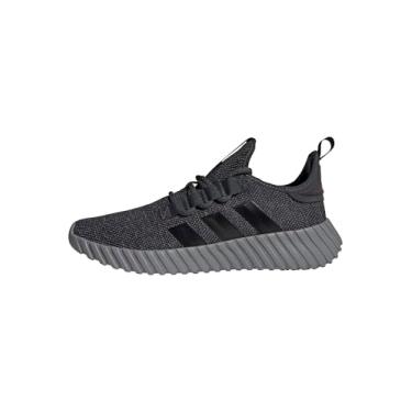 Imagem de adidas Tênis esportivo unissex adulto Kaptir 3.0, Carbono/Preto/Laranja Impacto, 12 Women/11 Men