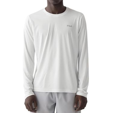 Imagem de Camisa Fila Manga Longa Basic Sports Branco e Prata-P